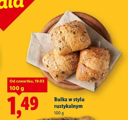 Bułka w stylu rustykalnym promocja w Lidl