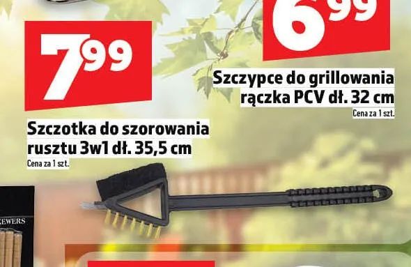 Szczotka do szorowania rusztu 3w1 dł. 35,5cm promocja w TOPAZ
