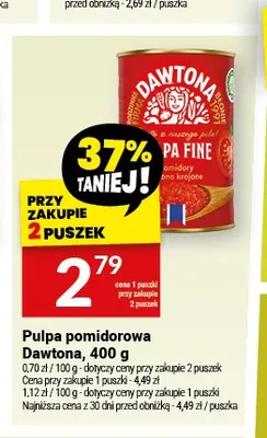 Pulpa pomidorowa Dawtona promocja w Twój Market