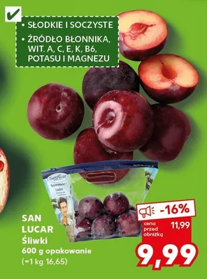 Śliwki San Lucar promocja w Kaufland