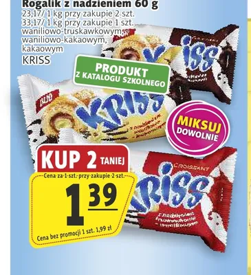 Rogalik z nadzieniem waniliowo-kakaowym Kriss promocja w Prim Market