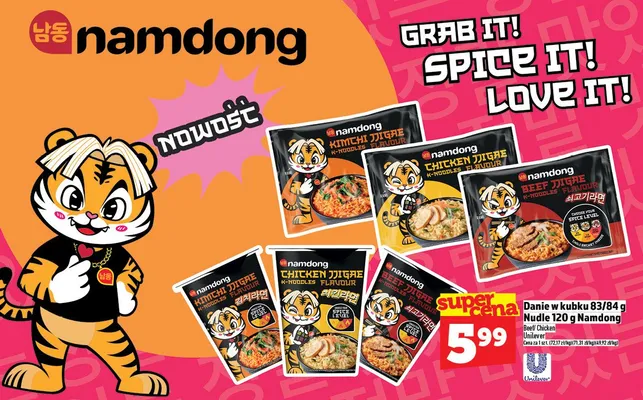 Nudle Namdong 83/84 g - 120 g, różne rodzaje promocja w TOPAZ