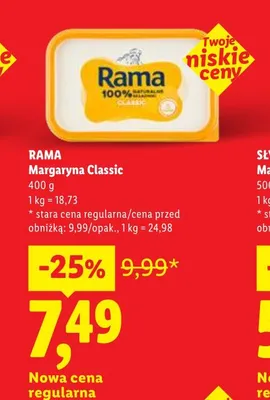 Margaryna Classic Rama promocja w Lidl