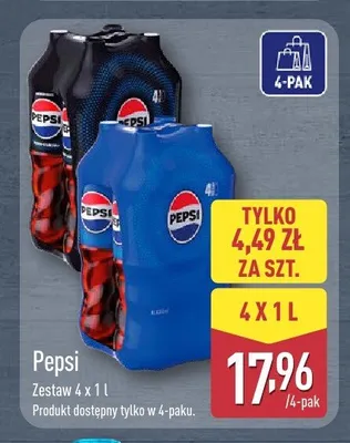 Napój Pepsi 4-pak 1l promocja w Aldi