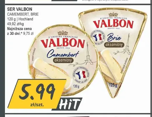 Ser camembert Valbon promocja w Słoneczko