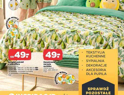 Komplet pościeli z mikrofibry 160x200 cm promocja w Netto