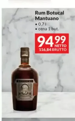 Rum Botucal Mantuano promocja w Makro