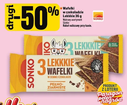 Wafelki w czekoladzie Lekkkie Sonko promocja w TOPAZ