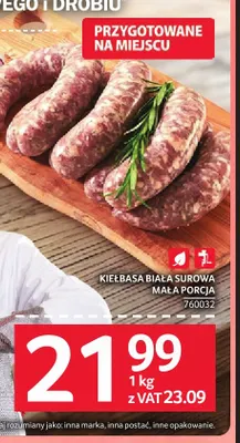 Kiełbasa biała surowa mała porcja promocja w Selgros