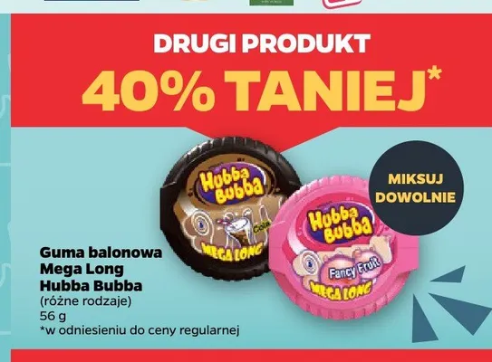 Guma balonowa Mega Long Hubba Bubba promocja w Netto