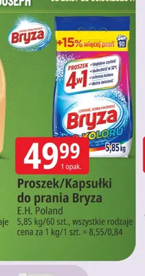 Kapsułki do prania Bryza 4in1 do kolorów promocja w Leclerc