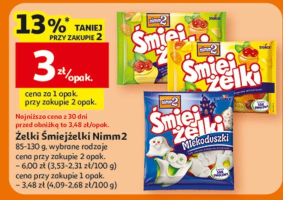 Żelki Śmiejżelki wybrane rodzaje promocja w Auchan