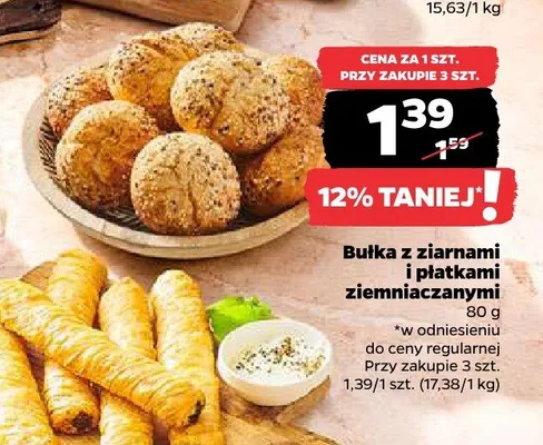 Bułka z ziarnami i płatkami ziemniaczanymi promocja w Netto