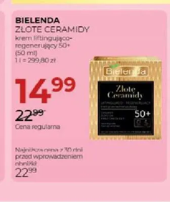 Krem liftingująco-regenerujący 50+ Bielenda Złote Ceramidy promocja w Drogerie Jawa