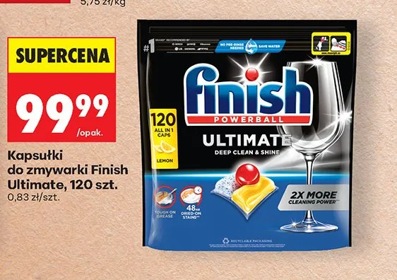 Kapsułki do zmywarki Finish Ultimate promocja w Biedronka