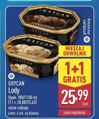 Lody GRYCAN promocja w Aldi