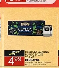 Herbata czarna Pure Ceylon Herbapol promocja w Wafelek