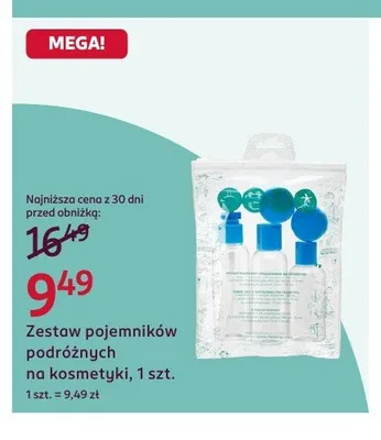 Zestaw pojemników podróżnych na kosmetyki promocja w Rossmann