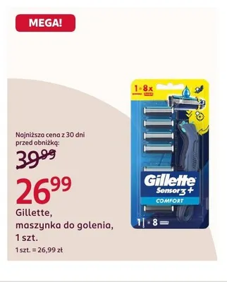 Maszynka do golenia Gillette promocja w Rossmann