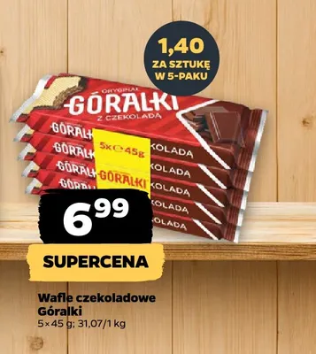Wafle czekoladowe Góralki 5-pak promocja w Netto