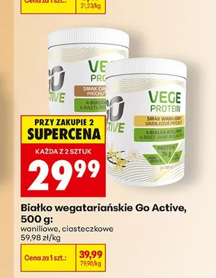 Białko wegetariańskie Go Active waniliowe promocja w Biedronka