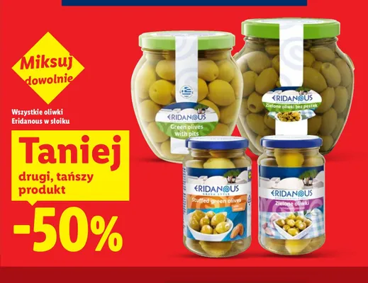 Oliwki zielone z pestkami Eridanous promocja w Lidl