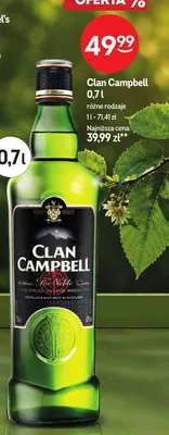 Whisky Clan Campbell promocja w Żabka