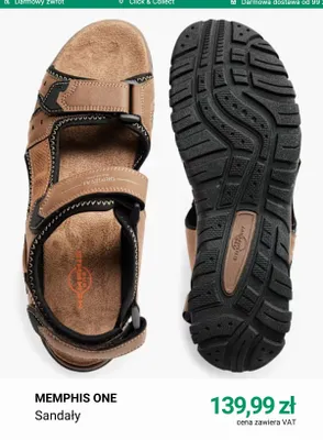 Sandały Memphis One promocja w Deichmann