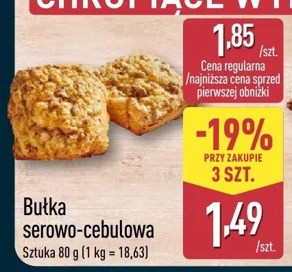 Bułka serowo-cebulowa promocja w Aldi