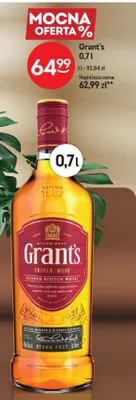 Whisky Grant's Triple Wood promocja w Żabka