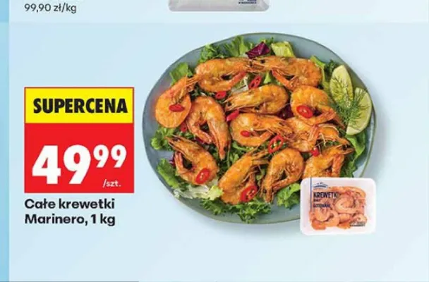 Całe krewetki Marinero promocja w Biedronka