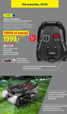 Robot koszący Smart & Free 20V promocja w Lidl