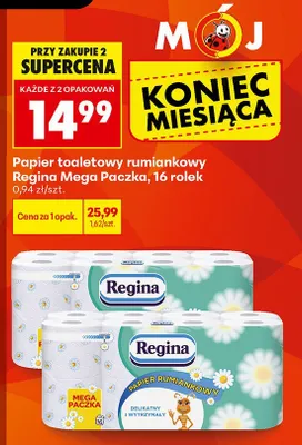 Papier toaletowy rumiankowy Regina Mega Paczka promocja w Biedronka