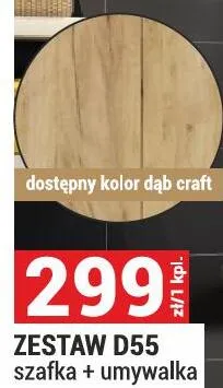 Zestaw D55 szafka + umywalka promocja w Merkury Market