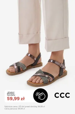 Sandały damskie Jenny promocja w CCC