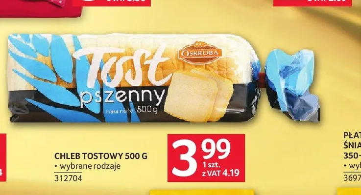 Chleb tostowy pszenny OSKROBA promocja w Selgros