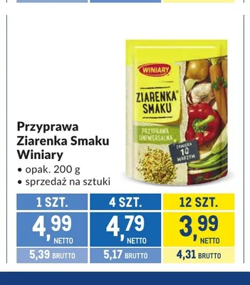 Przyprawa Ziarenka Smaku Winiary promocja w Makro