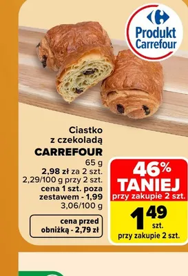 Ciastko z czekoladą Carrefour promocja w Carrefour