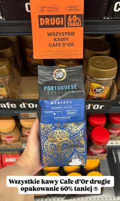 Kawa ziarnista Cafe d'Or Portuguese Espresso Barista promocja w Biedronka