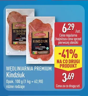 Kindziuk z pieprzem Wędliniarnia Premium promocja w Aldi