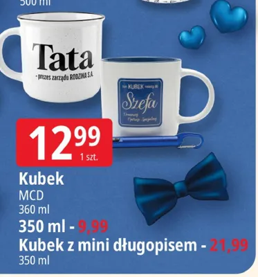 Kubek z mini długopisem MCD promocja w Leclerc
