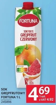 Sok grejpfrutowy Fortuna 1 l promocja w Selgros