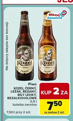 Piwo bezalkoholowe Kozel promocja w Carrefour Express