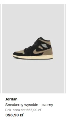 Sneakersy wysokie Jordan czarny promocja w Lounge by Zalando