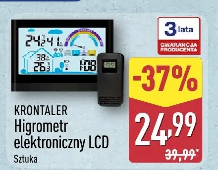 Higrometr elektroniczny LCD promocja w Aldi