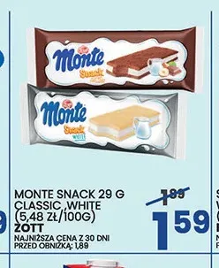 Monte Snack White 29 g Zott promocja w Wafelek