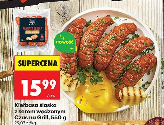 Kiełbasa śląska z serem wędzonym Czas na Grill promocja w Biedronka