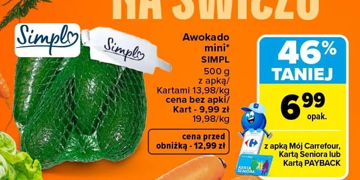 Awokado mini Simpl promocja w Carrefour