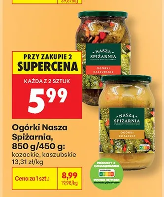 Ogórki Nasza Spiżarnia kaszubskie promocja w Biedronka