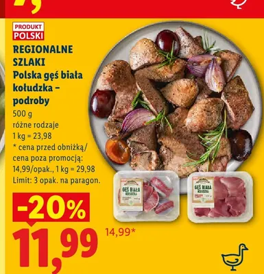 Podroby z polskiej gęsi białej kołudzkiej Regionalne Szlaki promocja w Lidl